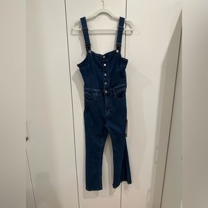 Cello Denim Cropped Straight leg Overalls